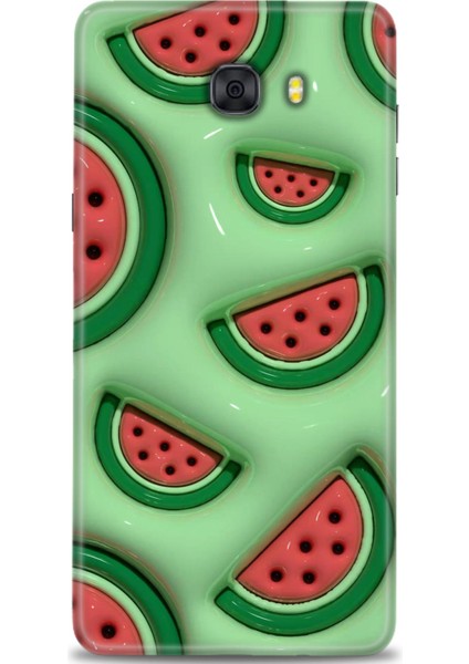 Samsung Galaxy C9 Pro Hd Baskılı Kılıf + Seramik Tam Kaplayan Ekran Koruyucu 118