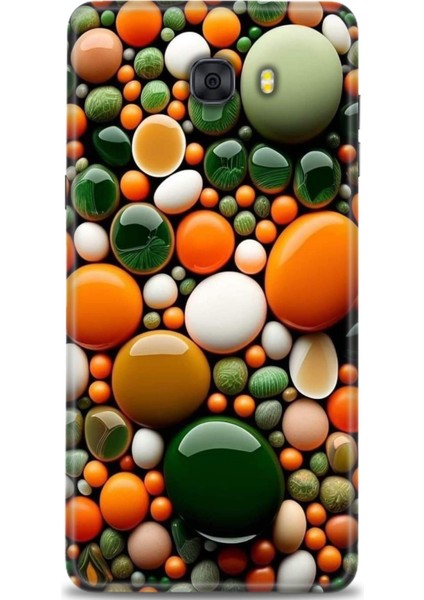 Samsung Galaxy C9 Pro Hd Baskılı Kılıf + Seramik Tam Kaplayan Ekran Koruyucu 348