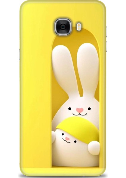 Samsung Galaxy C7 Hd Baskılı Kılıf + Seramik Tam Kaplayan Ekran Koruyucu 72