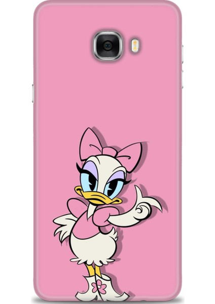 Samsung Galaxy C7 Hd Baskılı Kılıf + Seramik Tam Kaplayan Ekran Koruyucu 406