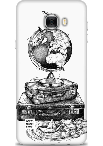 Samsung Galaxy C7 Hd Baskılı Kılıf + Seramik Tam Kaplayan Ekran Koruyucu 83