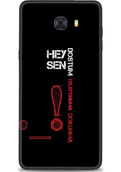 Samsung Galaxy C9 Pro Hd Baskılı Kılıf + Seramik Tam Kaplayan Ekran Koruyucu 392