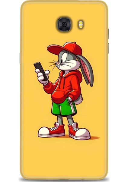 Samsung Galaxy C9 Pro Hd Baskılı Kılıf + Seramik Tam Kaplayan Ekran Koruyucu 401