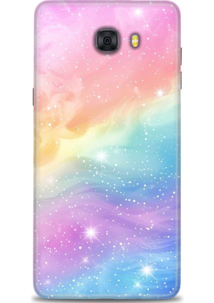 Samsung Galaxy C9 Pro Hd Baskılı Kılıf + Seramik Tam Kaplayan Ekran Koruyucu 422