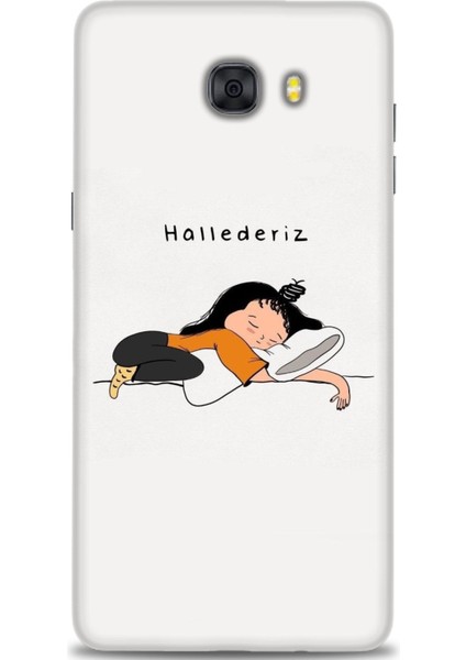 Samsung Galaxy C9 Pro Hd Baskılı Kılıf + Seramik Tam Kaplayan Ekran Koruyucu 164