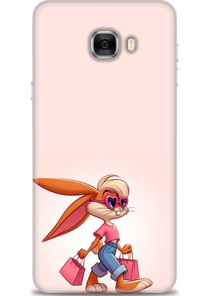 Samsung Galaxy C7 Hd Baskılı Kılıf + Seramik Tam Kaplayan Ekran Koruyucu 404