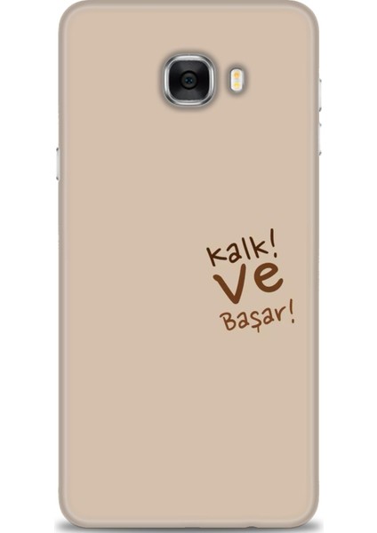 Samsung Galaxy C7 Hd Baskılı Kılıf + Seramik Tam Kaplayan Ekran Koruyucu 168