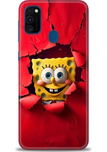 Samsung Galaxy M21 Hd Baskılı Kılıf + Seramik Tam Kaplayan Ekran Koruyucu 458