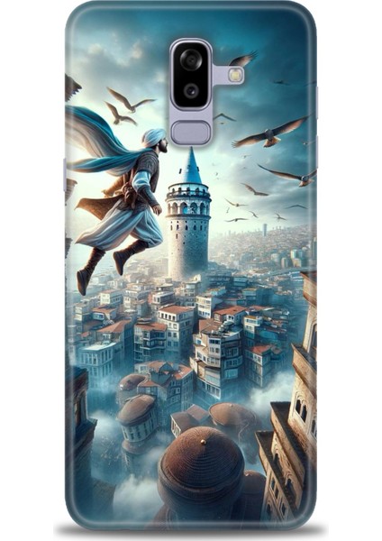 Samsung Galaxy J8 Hd Baskılı Kılıf + Seramik Tam Kaplayan Ekran Koruyucu 224