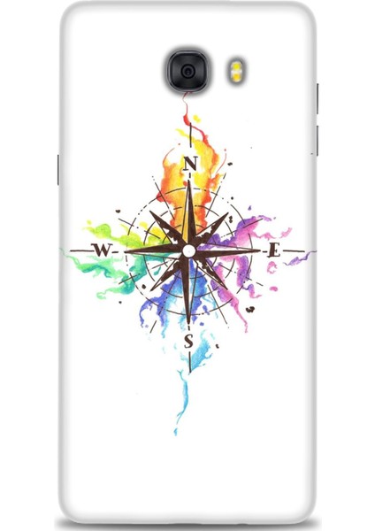 Samsung Galaxy C9 Pro Hd Baskılı Kılıf + Seramik Tam Kaplayan Ekran Koruyucu 88