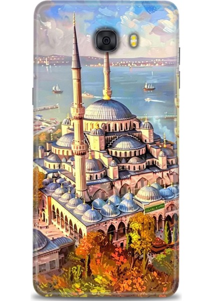 Samsung Galaxy C9 Pro Hd Baskılı Kılıf + Seramik Tam Kaplayan Ekran Koruyucu 226