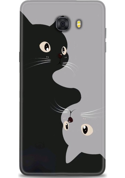 Samsung Galaxy C9 Pro Hd Baskılı Kılıf + Seramik Tam Kaplayan Ekran Koruyucu 67