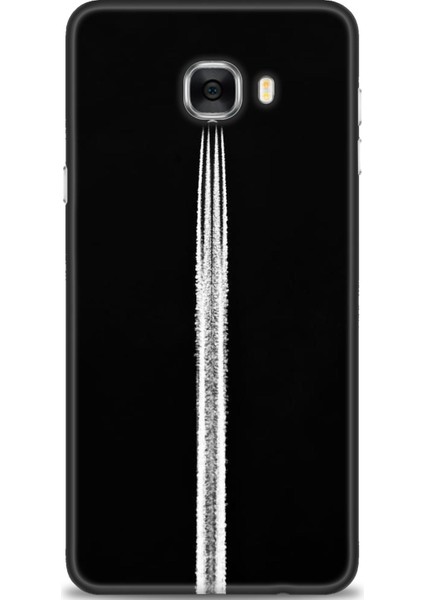 Samsung Galaxy C7 Hd Baskılı Kılıf + Seramik Tam Kaplayan Ekran Koruyucu 387