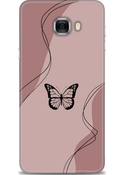 Samsung Galaxy C7 Hd Baskılı Kılıf + Seramik Tam Kaplayan Ekran Koruyucu 183