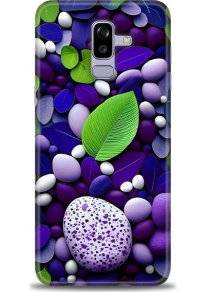 Samsung Galaxy J8 Hd Baskılı Kılıf + Seramik Tam Kaplayan Ekran Koruyucu 341