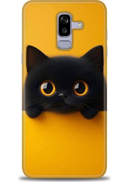 Samsung Galaxy J8 Hd Baskılı Kılıf + Seramik Tam Kaplayan Ekran Koruyucu 64