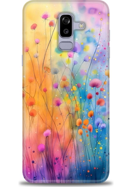 Samsung Galaxy J8 Hd Baskılı Kılıf + Seramik Tam Kaplayan Ekran Koruyucu 413