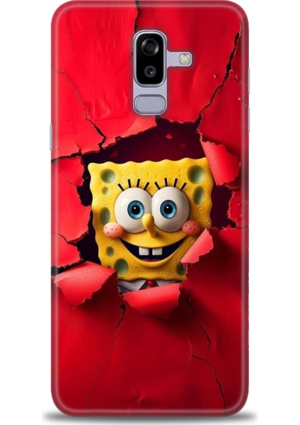 Samsung Galaxy J8 Hd Baskılı Kılıf + Seramik Tam Kaplayan Ekran Koruyucu 458