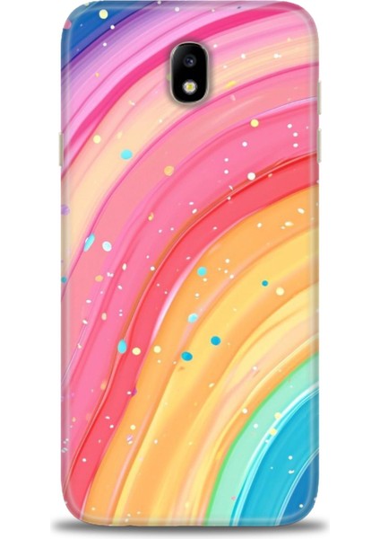 Samsung Galaxy J7 Pro Hd Baskılı Kılıf + Seramik Tam Kaplayan Ekran Koruyucu 415