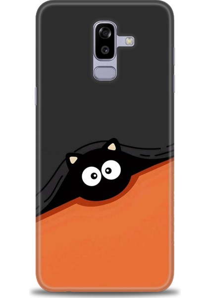 Samsung Galaxy J8 Hd Baskılı Kılıf + Seramik Tam Kaplayan Ekran Koruyucu 80