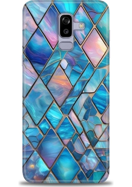 Samsung Galaxy J8 Hd Baskılı Kılıf + Seramik Tam Kaplayan Ekran Koruyucu 338
