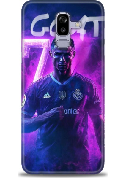 Samsung Galaxy J8 Hd Baskılı Kılıf + Seramik Tam Kaplayan Ekran Koruyucu 9