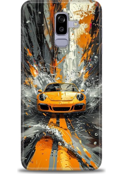 Samsung Galaxy J8 Hd Baskılı Kılıf + Seramik Tam Kaplayan Ekran Koruyucu 101