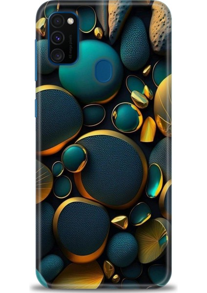 Samsung Galaxy M21 Hd Baskılı Kılıf + Seramik Tam Kaplayan Ekran Koruyucu 345
