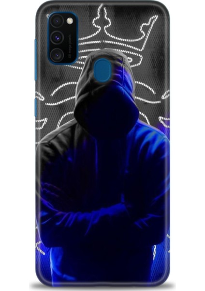 Samsung Galaxy M21 Hd Baskılı Kılıf + Seramik Tam Kaplayan Ekran Koruyucu 357