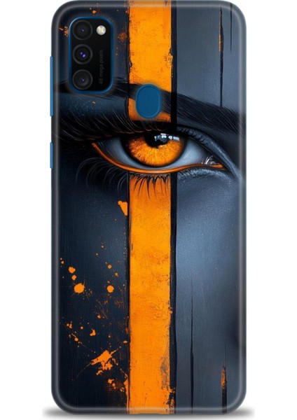 Samsung Galaxy M21 Hd Baskılı Kılıf + Seramik Tam Kaplayan Ekran Koruyucu 142