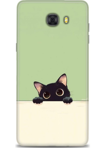 Samsung Galaxy C9 Pro Hd Baskılı Kılıf + Seramik Tam Kaplayan Ekran Koruyucu 68