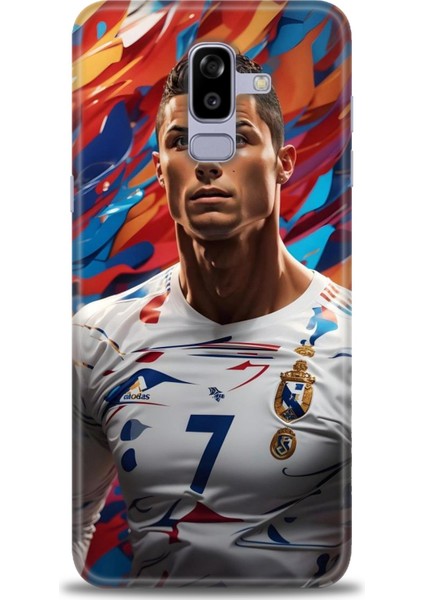 Samsung Galaxy J8 Hd Baskılı Kılıf + Seramik Tam Kaplayan Ekran Koruyucu 6