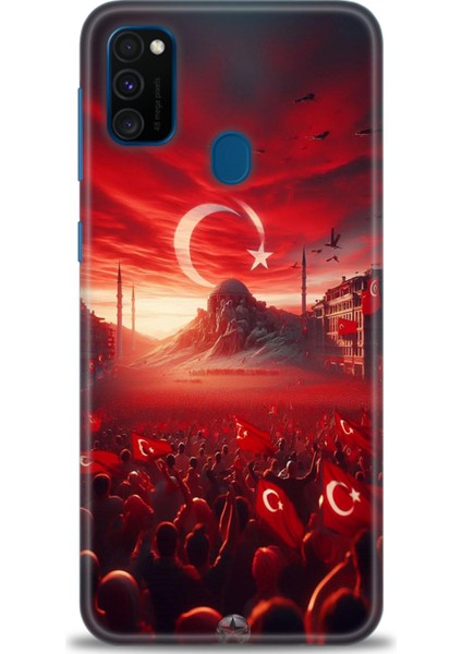 Samsung Galaxy M30S Hd Baskılı Kılıf + Seramik Tam Kaplayan Ekran Koruyucu 39