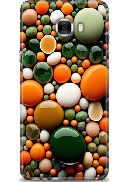 Samsung Galaxy C7 Hd Baskılı Kılıf + Seramik Tam Kaplayan Ekran Koruyucu 348