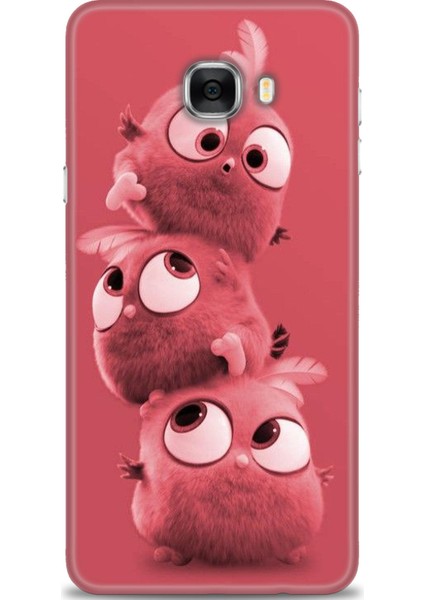Samsung Galaxy C7 Hd Baskılı Kılıf + Seramik Tam Kaplayan Ekran Koruyucu 370