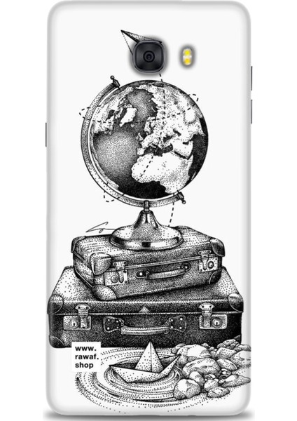 Samsung Galaxy C9 Pro Hd Baskılı Kılıf + Seramik Tam Kaplayan Ekran Koruyucu 83