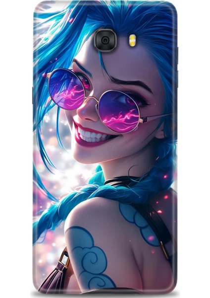 Samsung Galaxy C9 Pro Hd Baskılı Kılıf + Seramik Tam Kaplayan Ekran Koruyucu 274
