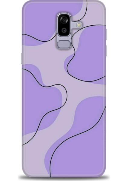 Samsung Galaxy J8 Hd Baskılı Kılıf + Seramik Tam Kaplayan Ekran Koruyucu 176