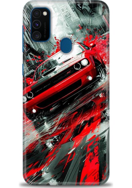 Samsung Galaxy M21 Hd Baskılı Kılıf + Seramik Tam Kaplayan Ekran Koruyucu 106