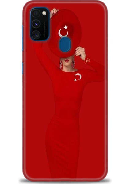 Samsung Galaxy M21 Hd Baskılı Kılıf + Seramik Tam Kaplayan Ekran Koruyucu 241