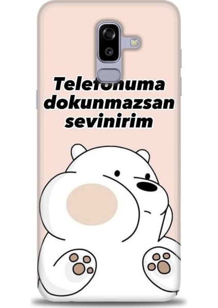 Samsung Galaxy J8 Hd Baskılı Kılıf + Seramik Tam Kaplayan Ekran Koruyucu 158