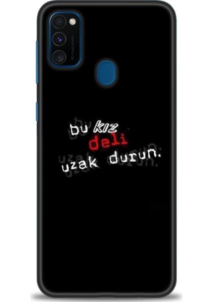 Samsung Galaxy M21 Hd Baskılı Kılıf + Seramik Tam Kaplayan Ekran Koruyucu 398