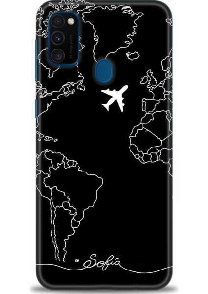 Samsung Galaxy M21 Hd Baskılı Kılıf + Seramik Tam Kaplayan Ekran Koruyucu 382