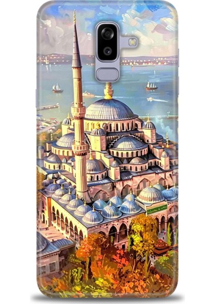Samsung Galaxy J8 Hd Baskılı Kılıf + Seramik Tam Kaplayan Ekran Koruyucu 226