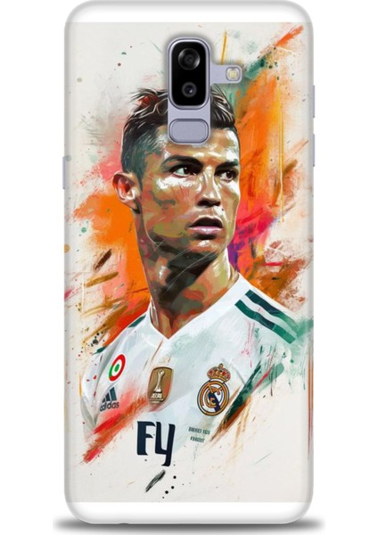 Samsung Galaxy J8 Hd Baskılı Kılıf + Seramik Tam Kaplayan Ekran Koruyucu 7