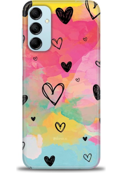 Samsung Galaxy M14 5g Hd Baskılı Kılıf + Seramik Tam Kaplayan Ekran Koruyucu 417