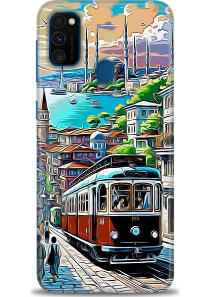 Samsung Galaxy M21 Hd Baskılı Kılıf + Seramik Tam Kaplayan Ekran Koruyucu 225