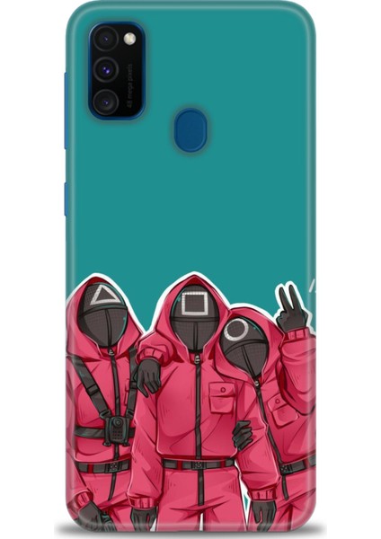 Samsung Galaxy M21 Hd Baskılı Kılıf + Seramik Tam Kaplayan Ekran Koruyucu 290