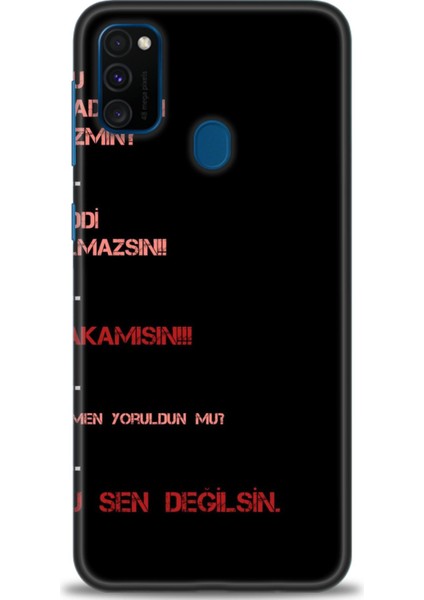 Samsung Galaxy M21 Hd Baskılı Kılıf + Seramik Tam Kaplayan Ekran Koruyucu 391
