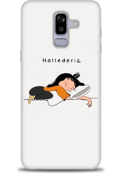 Samsung Galaxy J8 Hd Baskılı Kılıf + Seramik Tam Kaplayan Ekran Koruyucu 164
